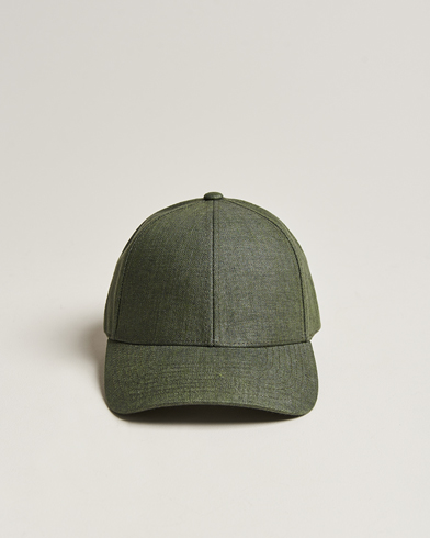 Herr | Kepsar | Varsity Headwear | Linen Baseball Cap French Olive
