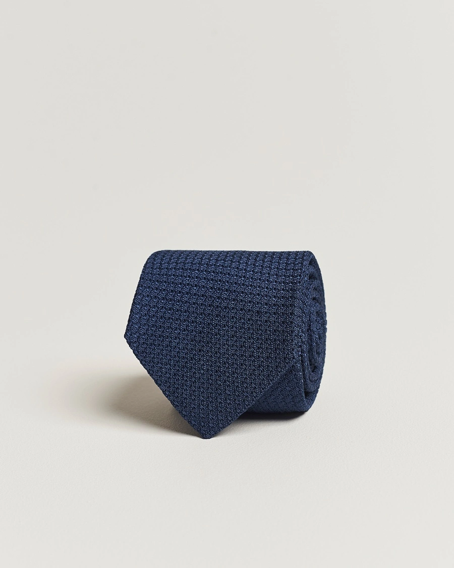 Herr | Slipsar | Amanda Christensen | Silk Grenadine 8 cm Tie Napoli Blue