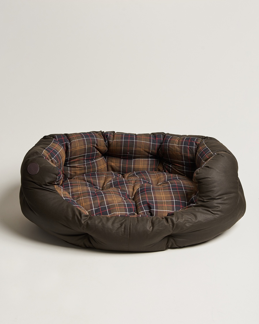 Wax Cotton Dog Bed 35' Olive