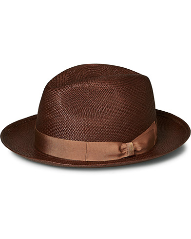 Hatt |  Panama Quito With Medium Brim Brown/Beige