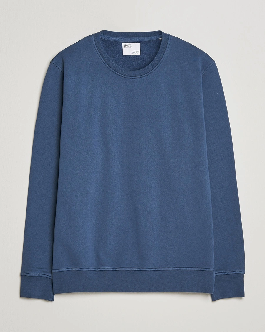 Herr | Wardrobe Basics | Colorful Standard | Classic Organic Crew Neck Sweat Petrol Blue