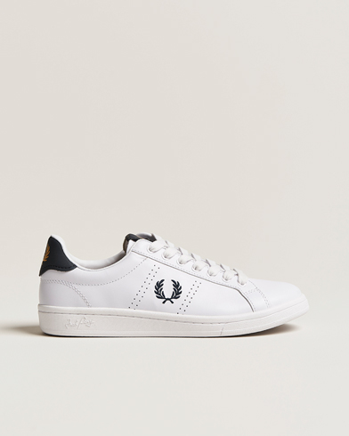 Herr | Summer | Fred Perry | B721 Leather Sneakers White/Navy