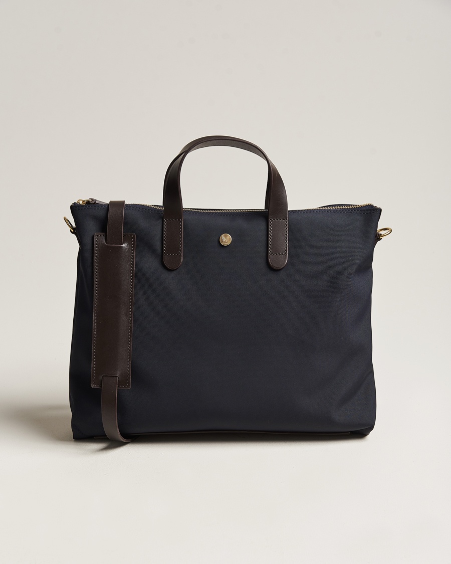 Mismo MismoM/S Canvas Slim BriefNavy/Dark Brown – Blå