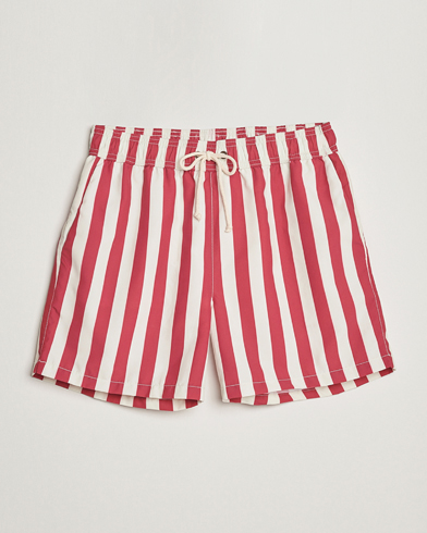 Herr | Snörade Badbyxor | Ripa Ripa | Paraggi Striped Swimshorts Red/White