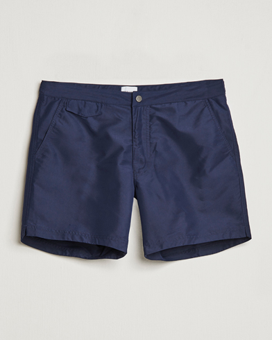 Herr | Badbyxor | Sunspel | Recycled Seaqual Tailored Swim Shorts Navy