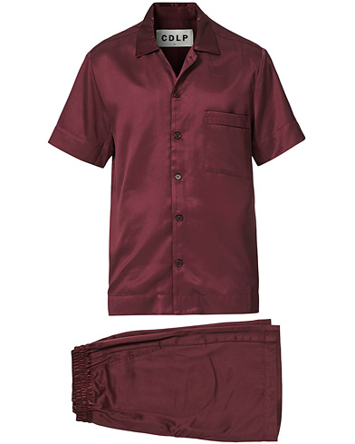 Herr | Pyjamasset | CDLP | Home Suit Short Sleeve Burgundy