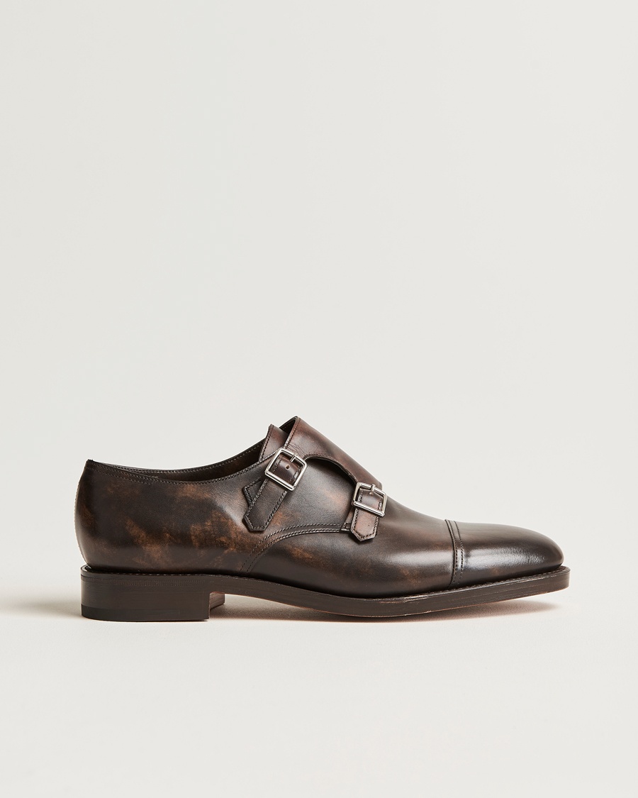 John Lobb William Double Monkstrap Dark Brown Calf Herr Care of Carl