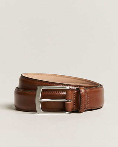 Slätt Bälte |  Henry Leather Belt 3,3 cm Mahogany