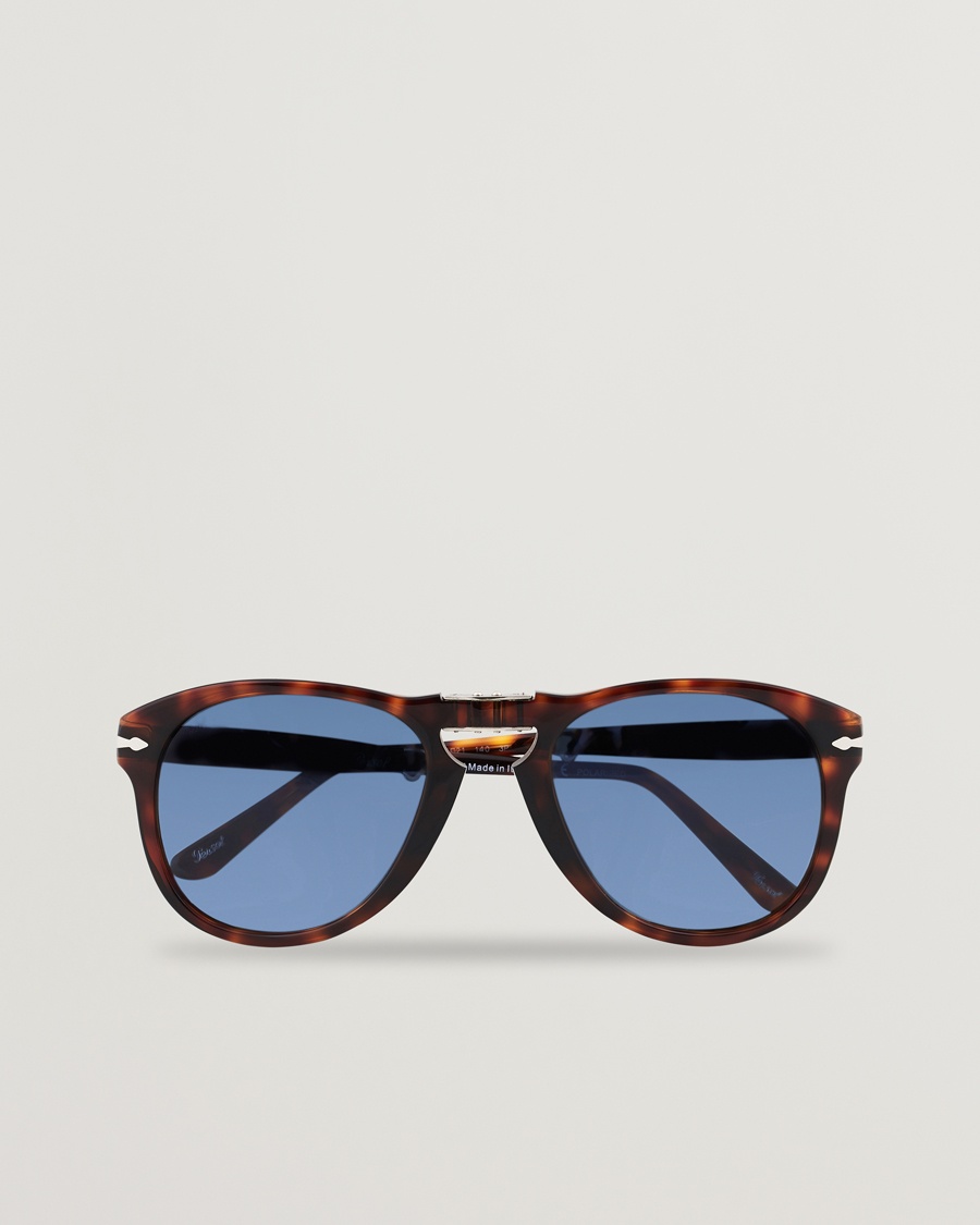 Herr | D-formade solglasögon | Persol | 0PO0714 Folding Sunglasses Havana/Blue Gradient