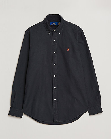 Herr | Oxfordskjortor | Polo Ralph Lauren | Custom Fit Garment Dyed Oxford Shirt Black