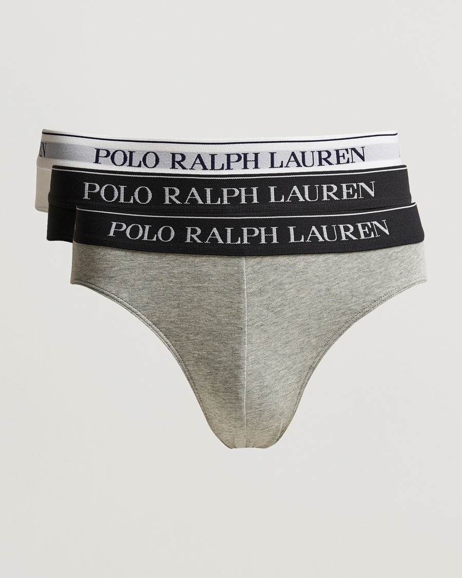 Polo Ralph Lauren 3-Pack Low Rise Brief Black/White/Grey – Vit
