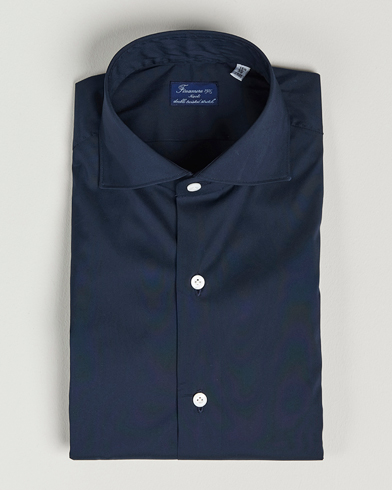 Herr | Businesskjortor | Finamore Napoli | Milano Slim Fit Stretch Shirt Navy