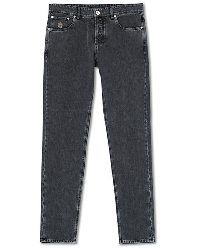 Brunello Cucinelli Traditional Fit 5-Pocket Jeans Medium Grey
