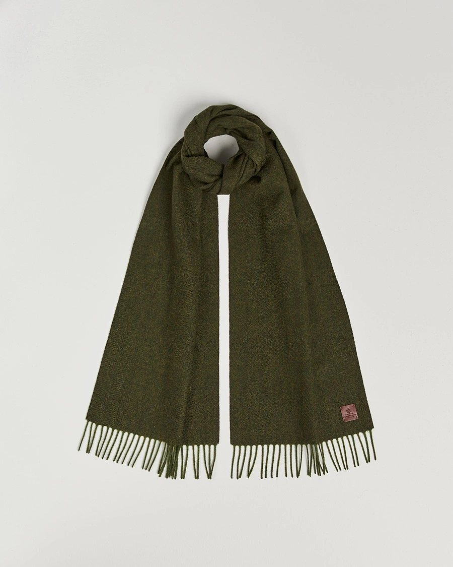  Amanda ChristensenWool ScarfGreen Melange – Grön