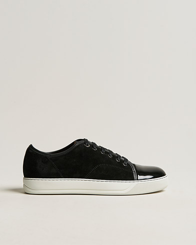 Herr |  | Lanvin | Patent Cap Toe Sneaker Black