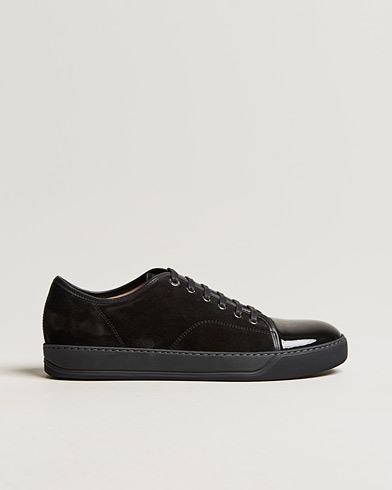 Herr | Svarta sneakers | Lanvin | Patent Cap Toe Sneaker Black/Black