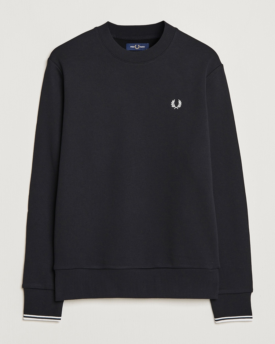 Fred Perry Crew Neck Sweatshirt Black – Svart