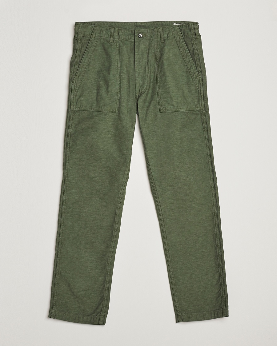 orSlow Slim Fit Original Sateen Fatigue Pants Green – Grön