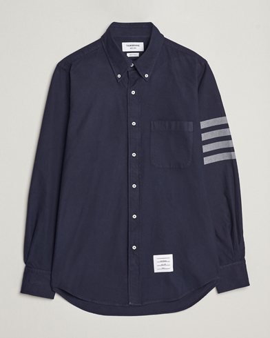 Herr |  | Thom Browne | 4 Bar Flannel Shirt Navy