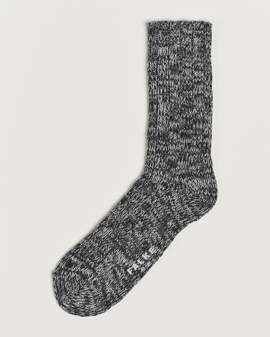 Falke Brooklyn Cotton Sock Black – Svart