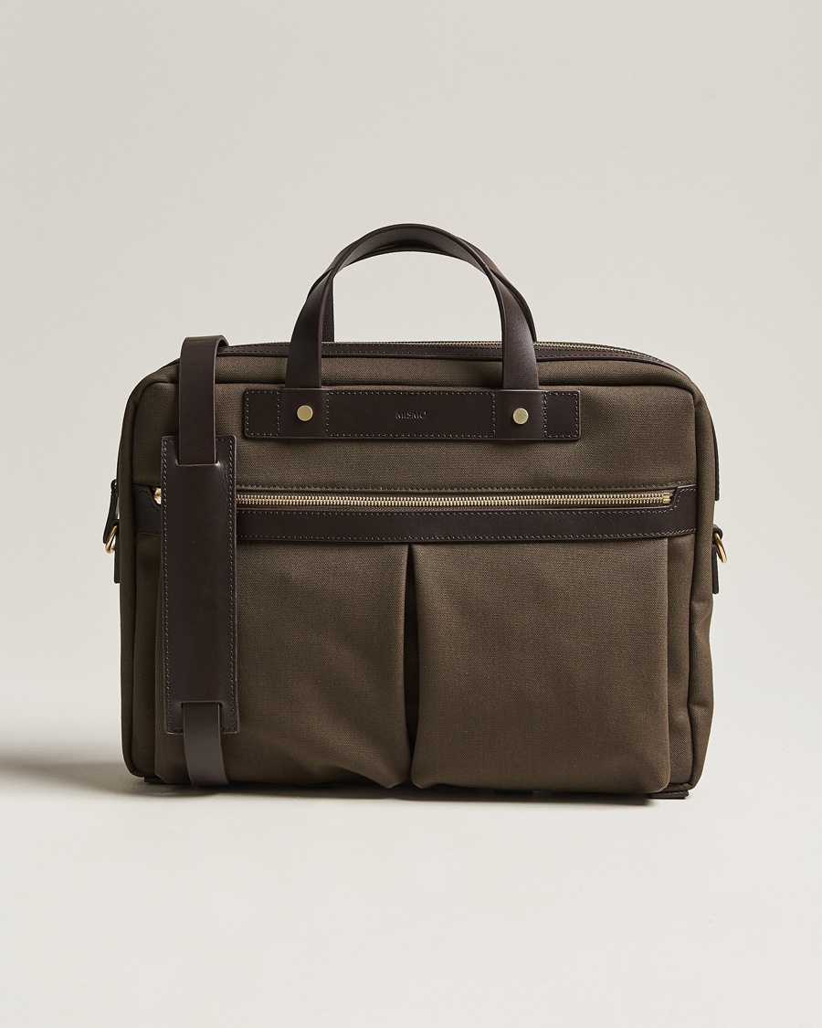 Herr | Portföljer | Mismo | M/S Nylon Office Army/Dark Brown