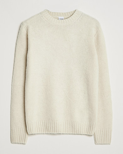 Herr | Stickade tröjor | Aspesi | Brushed Shetland Sweater Naturale