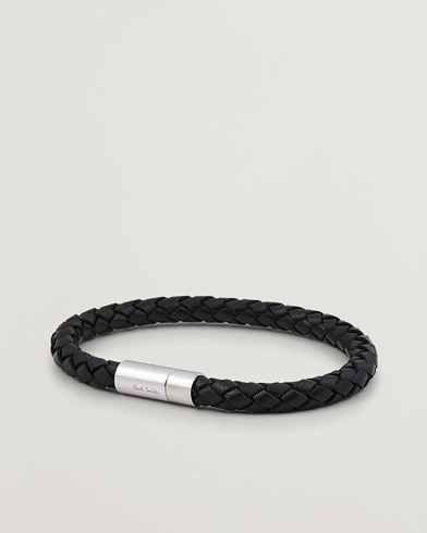 Armband |  Round Leather Bracelet Black