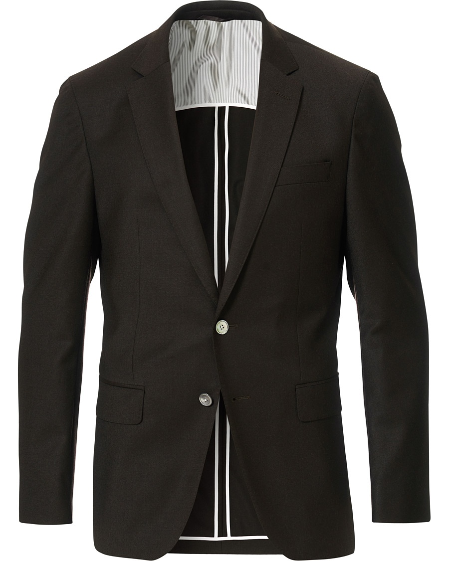 Herr | | BOSS BLACK | BOSS Hartley Flannel Blazer Dark Brown