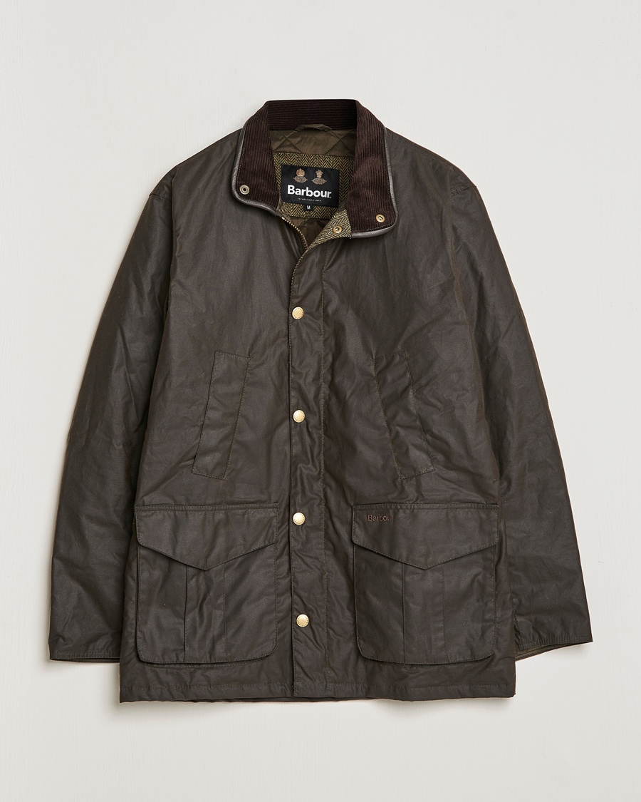 Barbour Lifestyle Hereford Wax Jacket Olive – Grön