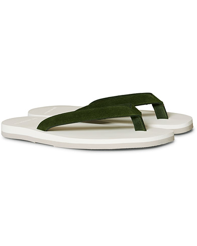 Sandaler & Tofflor |  Suede Flip-Flop Green/White