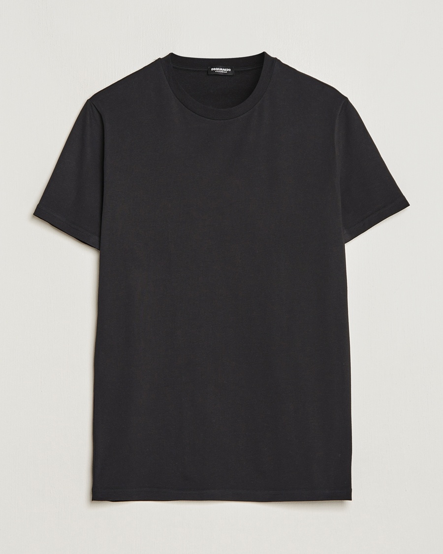 Herr | | Dsquared2 | 2-Pack Cotton Stretch Crew Neck Tee Black