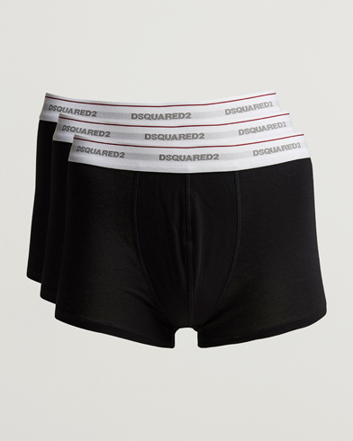 Herr | Underkläder | Dsquared2 | 3-Pack Cotton Stretch Trunk Black