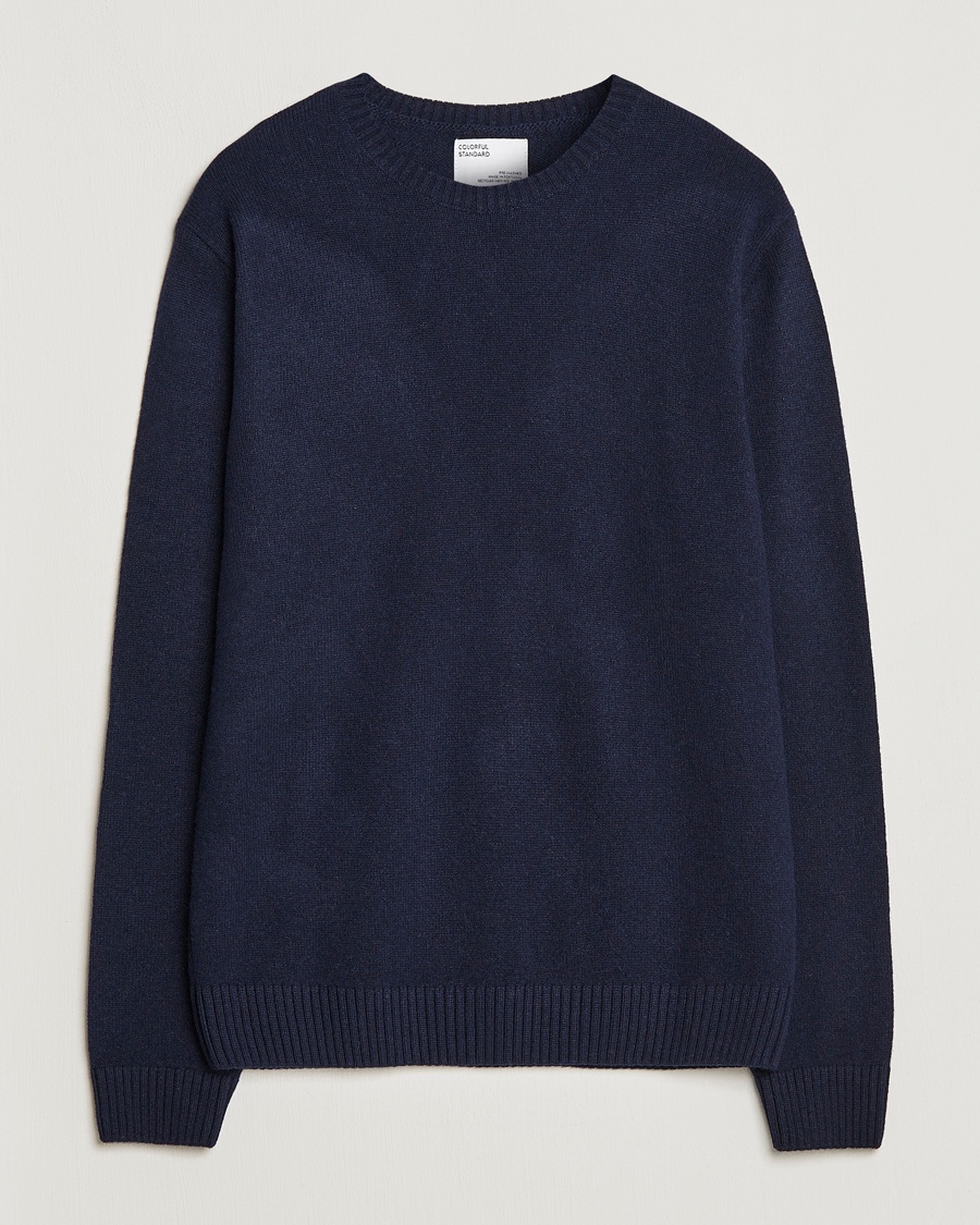 Herr | | Colorful Standard | Classic Merino Wool Crew Neck Navy Blue