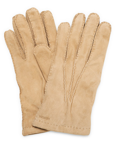 Herr | Handskar | Hestra | Arthur Wool Lined Suede Glove Camel