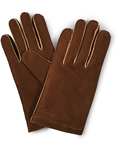 Handskar |  Philippe Chamoise Wool Lined Glove Brown
