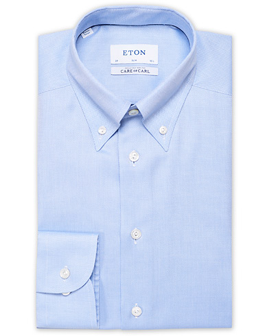Eton Slim Fit Royal Oxford Button Down Shirt Light Blue