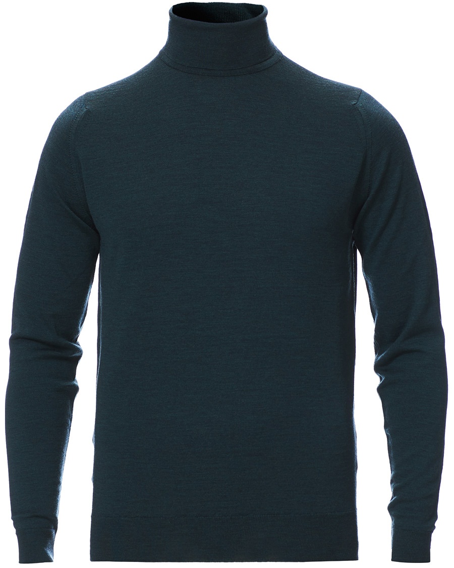  Cherwell Extra Fine Merino Rollneck Racing Green