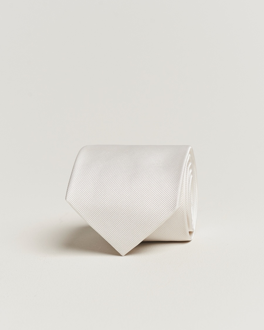 Herr | Slipsar | Amanda Christensen | Plain Classic Tie 8 cm White