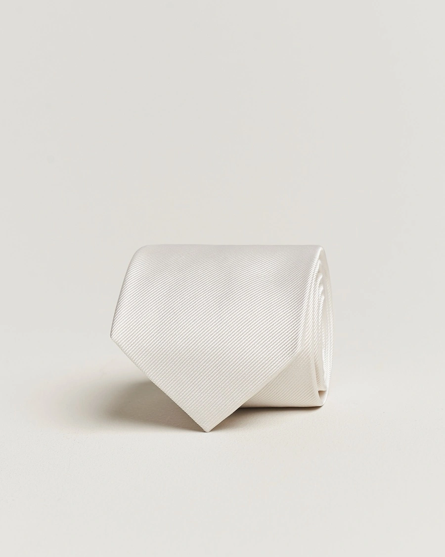 Amanda Christensen Plain Classic Tie 8 cm White – Vit