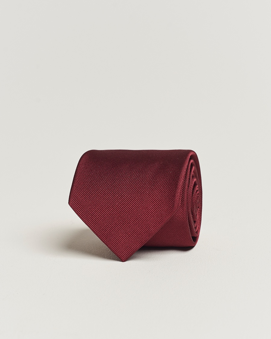 Amanda Christensen Plain Classic Tie 8 cm Bordeaux – Röd
