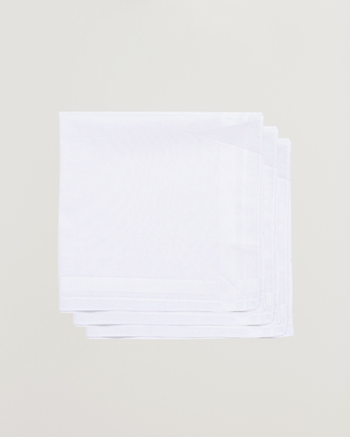 Herr | Näsduk | Amanda Christensen | 3-Pack Cotton Pocket Square White