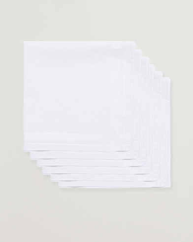 Herr | Näsduk | Amanda Christensen | 6-pack Cotton Pocket Square White