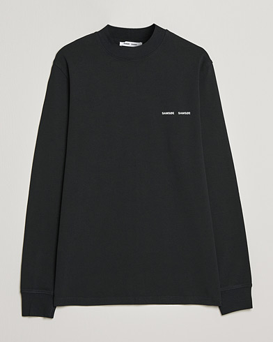 Herr | Svarta t-shirts | Samsøe & Samsøe | Norsbro Long Sleeve Organic Cotton Tee Black