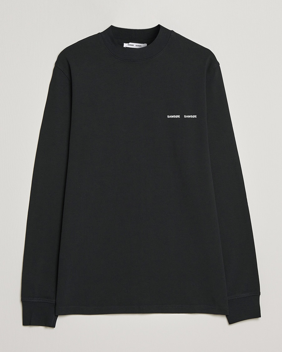Herr | Långärmade t-shirts | Samsøe Samsøe | Norsbro Long Sleeve Organic Cotton Tee Black