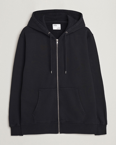 Herr | Wardrobe basics | Colorful Standard | Classic Organic Full Zip Hood Deep Black