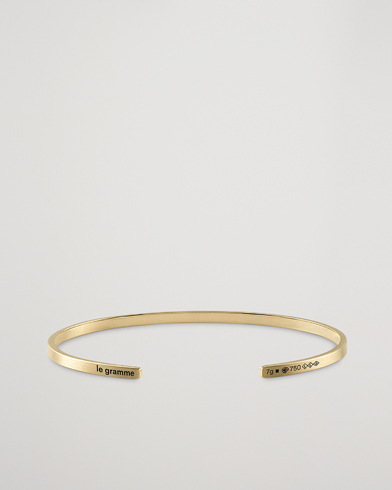 Herr | Smycken | LE GRAMME | Ribbon Bracelet Brushed  Gold 18-Karat 7g