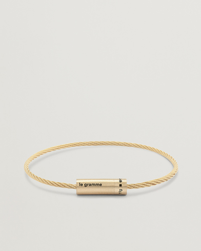 Herr | Smycken | LE GRAMME | Cable Bracelet Brushed Gold 18-Karat 11g