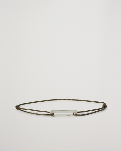 Smycke |  Cord Bracelet Le 17/10 Khaki/Sterling Silver 