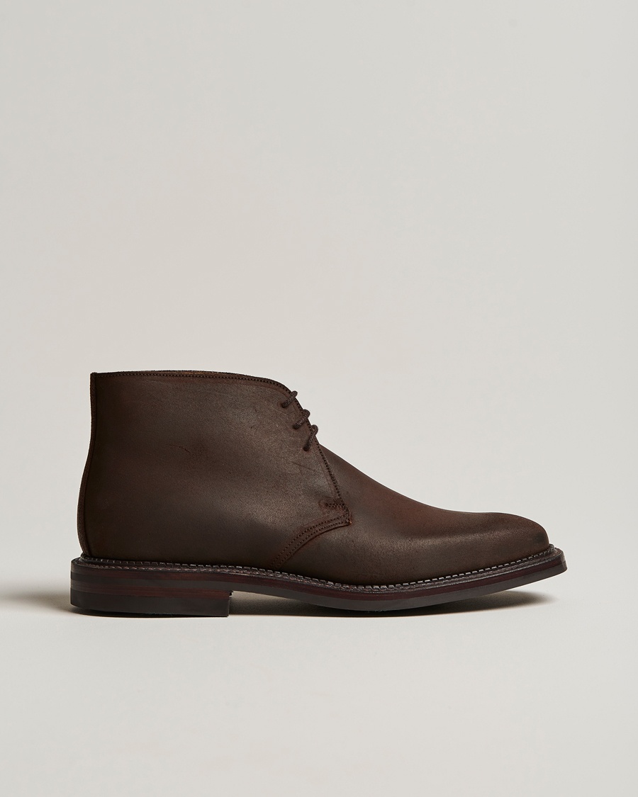 Crockett & Jones Molton Chukka Dk Brown Rough-Out Suede – Brun