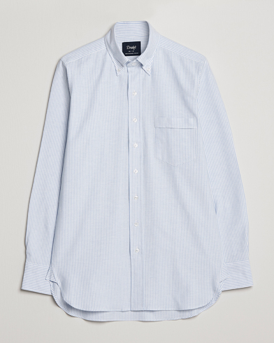 Herr | Oxfordskjortor | Drake's | Striped Oxford Button Down Shirt Blue/White